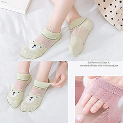 MOMISY 5 Pairs Baby Girl Boys Tube Socks Toddlers Infant Solid Color Boat Spring and Autumn Socks Stretch Baby Socks-3 to 5 Year