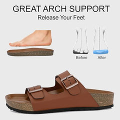 Centrino Sandals for Men | Berkin-Style Slip-On Casual Sandal with Open Toe Design |Lightweight On-Grip Sole for Outdoor Wear|Men Open Toe Buckle Strap Sandals| Summer Slip-On Slipper|Perfect For Monsoon Rainy Season NAVY 13 UK(7313)