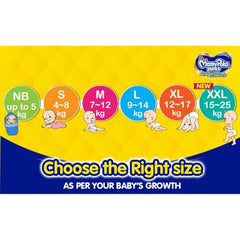 Mamypoko pants All night absorb| Pant Style Baby Diapers Large Size(L), 124 Count,(62*2) Ideal for 9-14Kgs|1 Diaper= Upto All night Absorption|Wider Crisscross Sheet|Gentle Coco Care| 12hr Leakage Protection| Prevents Heaviness.