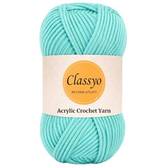 Classyo Acrylic Yarn for Crocheting (100gms x 1 Ball, 4ply) | Soft Wool Crochet Thread | Acrylic Hand Knitting Yarn | Wool for Crochet | For Sweater, Scarf, Hat, Baby Clothes, Purse, Gift Bags and DIY Crafts (Butter, Pack of 1)