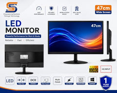 SARWATEK Desktop Computer Full Setup, Core i3 4th Gen, 8GB RAM, 256GB SSD + 500GB HDD, 18.5 Inch LED Monitor, WiFi Adapter, Keyboard & Mouse, Mouse Pad & Cleaning Kit