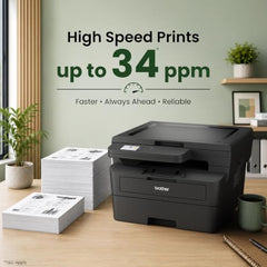 Brother DCP-L2680DW (New Launch) Auto Duplex Laser Printer, 34 PPM, Print Scan Copy, LCD Display, 256 MB Memory, (WiFi WiFi Direct LAN USB), 250 Sheet Tray, 3000 Pages Inbox Toner, Free Installation