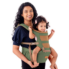 LuvLap Royal Hip Seat Baby Carrier with 4 Carry Positions, Baby Carrier with Hip seat for 6 to 24 Months Baby, Adjustable New-Born to Toddler Carrier, Max Weight Up to 15 Kgs (Black)