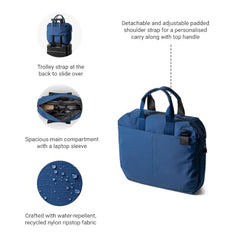 DailyObjects Unisex PET Deep Sea Ambit Messenger Bag (13L) For Office & Daily Use|100% Recycled |Stylish Shoulder Travel Bag |Fit Any Laptop Upto 14 Inch | Adjustable Straps & G-Hook Closure