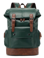FUR JADEN Vegan Leather Anti Theft Design Casual Laptop Backpack with 15.6 Inch Laptop Pocket