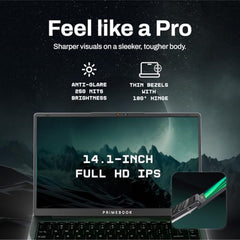 Primebook 2 Pro (2026) | 8GB RAM, 128GB UFS Storage | 14.1-Inch FHD IPS Display | 14 Hours Battery | MediaTek Helio G99 | Android 15 (PrimeOS 3.0) | Backlit Keyboard | in-Built AI (Gray)