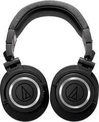 Audio-Technica ATH-M50xBT2 Bluetooth Wireless Over Ear Headphones with Dual mic, 45MM Large-Aperture Drivers, 50-Hour Battery Life, USB-C Fast Charging, Studio Sound, Dual Pairing- Black