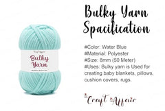 Craft Affair | Bulky Yarn/Blanket Yarn (8mm, 50 Meter, 100 Gram) | Chenille Yarn | for Craft Project: Blood Red