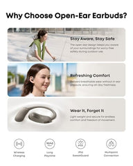 Soundcore AeroFit 2 by Anker Open Ear Earbuds, Open Ear Headphones, Earbuds