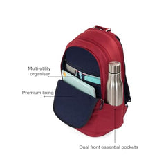 Tommy Hilfiger Laptop Backpack Elbert - Navy | Backpack for School, College and work | Water-Resistant, Fits 15-inch Laptop, with Rain Cover, Trolley Holder & 1-Year Warranty | 31L Capacity