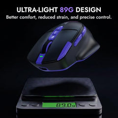 Kreo Hawk Gaming Mouse with Programmable Buttons & RGB Lighting | Top Pixart Sensor | Adjustable DPI with 1.5m Long Braided Cable and Optical Sensor | Lightweight & Durable (Hawk- Black)