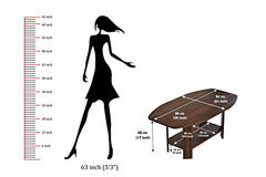 DeckUp Dusun Engineered Wood Coffee Table (Dark Wenge, Matte Finish)
