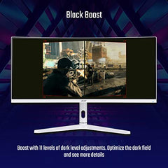 Acer XZ306CX 29.5 Inch Ultrawide 21:9 1500R Curve 2560 X 1080 Backlit LED LCD Monitor I 1 MS VRB I 200Hz Refresh I HDR 400 I DCI-P3 93% I AMD FreeSync I 2xHDMI 1xDP I Stereo Speakers I Eye Care, White