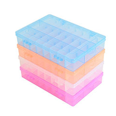SYGA Grid Cells Multipurpose Plastic Storage Box with Removable Dividers, White