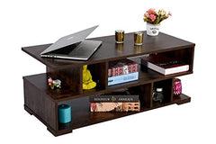 DeckUp Siena Engineered Wood Coffee Table (Dark Wenge, Matte Finish)