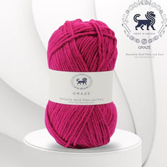 Nestnhaven Acrowools Graze Hand Knitting and Crochet Yarn. Pack of 1 Ball - 100gms. Shade no - NNHG001 (Berry Purple)
