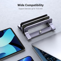 UGREEN Vertical Laptop Stand, Dual Slot Aluminum Holder