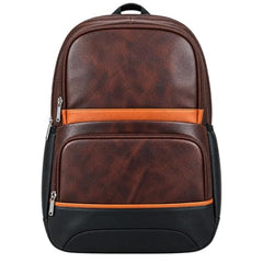 Treggo Premium 30L Anti-Theft Faux Leather Laptop Backpack for Men & Women, Water Resistant Large Travel Daypack, College School Office Casual Backpack with Laptop Compartment