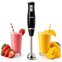 Milton Turbo 350W Hand Blender | Powerful Hand Blender Electric with Stainless Steel Blades | 2-Speed Mixer & Machine | Portable Blender for Smoothies, Juices & Sauces | Easy-Clean Lightweight Design