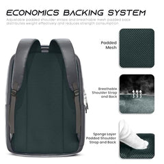 REDHORNS Waterproof 15.6-Inch Laptop Backpack for Unisex Travel Laptop Bag For Office Bag School Bag College Bag Business Bag - Black