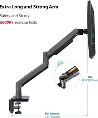 22-40" Gas Spring Monitor Arm w/ 360° Swivel & Tilt | NB45 | Free Up Desk Space & Improve Comfort (22-40"/12 kgs Capacity)