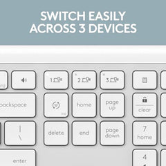 Logitech MK950 Signature Slim Wireless Keyboard and Mouse Combo, Sleek Design, Quiet Typing and Clicking, Switch Across Three Devices, Bluetooth, Multi-OS, Works with Windows and Mac - Graphite