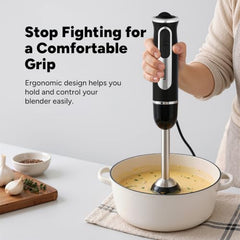 LINSO FULL STACK 1100W India's 1st Anti-Scratch 4-in-1 Hand Blender | 2-Year Warranty | 8 Speeds + Turbo | 860ml Chopper + Egg Whisk + Beaker | SS304 Blade | UK-Based Brand | Pure Copper DC Motor