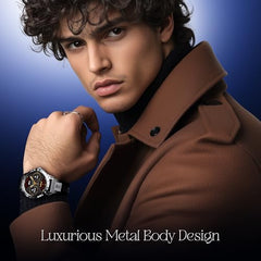 boAt Enigma Radiant Luxury Watch for Man w/1.43"(3.63 cm) AMOLED Display, AOD, Premium Metal Build, Round Dial, 200+Watch Faces, Upto 7 Days Battery Life, Fitness smartwatch for Men (Metal Black)