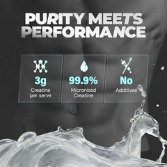 Nutrabay Pure Series Micronised Creatine Powder Monohydrate, Pre/Post Workout Bodybuilding, Crossfit Supplement, 250 g (Unflavoured)