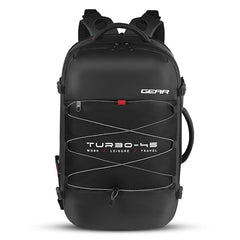Gear Turbo 21"/45L Large Water Resistant Anti theft Laptop Backpack with Raincover | Backpack | Daypack |Briefcase | Travel Bag For Men/Women (Black - Black)