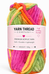 yarn thread company Wool, Plush & Cuddly, Chenille Yarn Supersoft Hand Knitting Wool Ball, (1 Ball/100 Gram Each) Ball Suitable for Craft, Babywear, Baby Blankets, (Parrot Green)