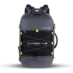 Gear Turbo 21"/45L Large Water Resistant Anti theft Laptop Backpack with Raincover | Backpack | Daypack |Briefcase | Travel Bag For Men/Women (Black - Grey)