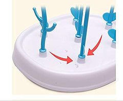 SYGA Baby Bottle Drying Rack Plastic Demountable Dustproof Branch for Baby Bottle Nipple Straw(White)