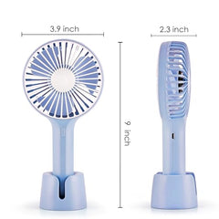 Gesto Portable Fan Rechargeable – USB Charging Hand Fan with 1200mAh Battery & 3 Speed Modes | Mini Fan, Small Fan, Handheld Fan – Ideal for Travel, Makeup, Kitchen | Women’s Personal Pankhaa - Pink