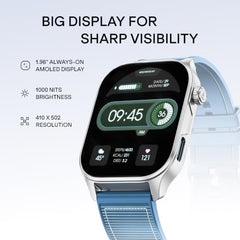 boAt New Launch Ultima Vogue 2, India's First AMOLED Type-C Smartwatch, 1.96" Display, 1000 nits Brightness, Metal Body w/Premium Straps, 10-Days Battery Life, Smartwatch for Men & Women(Active Black)