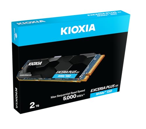 KIOXIA Former Toshiba Memory EXCERIA Plus G3 NVMe™ Internal SSD 1TB NVMe M.2 Type 2280 PCIe Gen 4.0 x 4 Gaming Storage, Read 5,000 MB/s, Equipped with BiCS Flash TLC|TBW 600|Japanese Brand