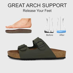 Centrino Sandals for Men | Berkin-Style Slip-On Casual Sandal with Open Toe Design |Lightweight On-Grip Sole for Outdoor Wear|Men Open Toe Buckle Strap Sandals| Summer Slip-On Slipper|Perfect For Monsoon Rainy Season NAVY 13 UK(7313)