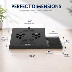 CALINA LUXE Laptop Stand with Detachable Mouse Pad for Table, Black Color