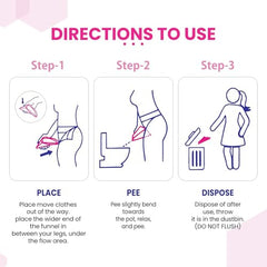 SpiderJuice 10Pc Disposable Portable Freedom to Stand and Pee Female Urinary Urination Urine Funnel Device FUD Cone for Women Ladies Girls Ditch Dirty Toilets