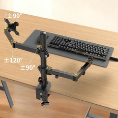 GITRU Height Adjustable Monitor Stand with Laptop Notebook Stand Monitor Mount for 13'-27'' Screen | Tilt Swivel
