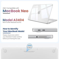 Dyazo 13.3 Inch Laptop Case | Cover | Hard Shell Protector Compatible for Apple MacBook 13 Inch 2020/2019 / 2018 Mac Book Air M1 A2337 A2179 A1932 (Transparent)