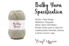 Craft Affair | Bulky Yarn/Blanket Yarn (8mm, 50 Meter, 100 Gram) | Chenille Yarn | for Craft Project: Blood Red