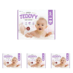 TEDDYY Easy Baby M Size Diaper Tape Style |126 Count (Medium) | 6-11 kgs (Pack of 2) | Quick Absorbency | Extra Super Soft | Anti - Bacterial | Wetness Indicator with Adjustable Grip Tapes