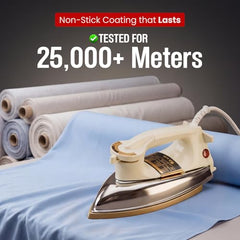 Rico 1200W 2KG Heavy Weight Dry Iron With 2 Years Replacement Warranty | Japanese Quick Heat Technology with Advance Sole Plate Iron Press | Shock Proof Iron Box for Clothes | Made In India - AI14