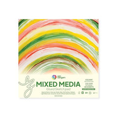Zen Sangam Bookmark Mixed Media Glued Sketch Pad | 230GSM 100% Cellulose, Hot Pressed | 48 Sheets Size(18x5cm) | Medium Grain | for Pencil, Charcoal, Pastel, Wax, Acrylic, Gouache, Light Watercolor