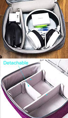 House of Quirk Electronics Accessories Organizer Bag, Universal Carry Travel Gadget Bag for Cables, Plug and More, Perfect Size Fits for Pad Phone Charger Hard Disk (Sky Blue)