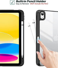 ProElite Case Cover for Apple iPad (A16) 11th/10th Generation (2025/2022), Transparent case Cover with Pencil Holder for iPad 11th/10th Gen 2025/2022, Grey