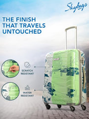 Skybags Trooper Set of 3 (S+M+L) Printed Hard Case Trolley Bags, Green