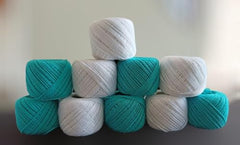 Crochet Cotton Thread Yarn Combo, 10 Rolls for Knitting, Crochet, Embroidery and Craft Making, Soft Decorative Thread for Handmade DIY Projects, Yellow & Green