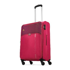 Aristocrat Duralite Set of 3 Soft Case (S+M+L) Trolley Bags, Red | 8-Wheels, Spacious, Zipper Expander, Front Pocket, Polyester Case, Combination Lock, Travel Luggage, 3-Year Global Warranty